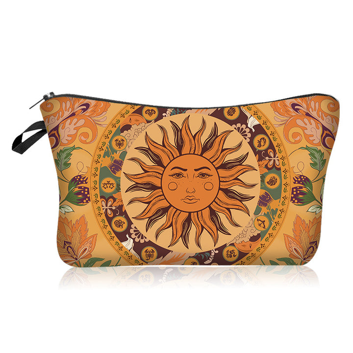 Trousse de maquillage Olivenorma à motif soleil, lune et étoiles