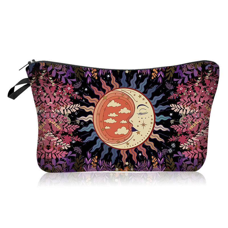 Trousse de maquillage Olivenorma à motif soleil, lune et étoiles