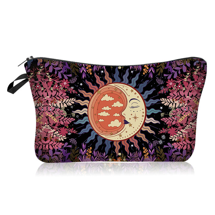 Trousse de maquillage Olivenorma à motif soleil, lune et étoiles