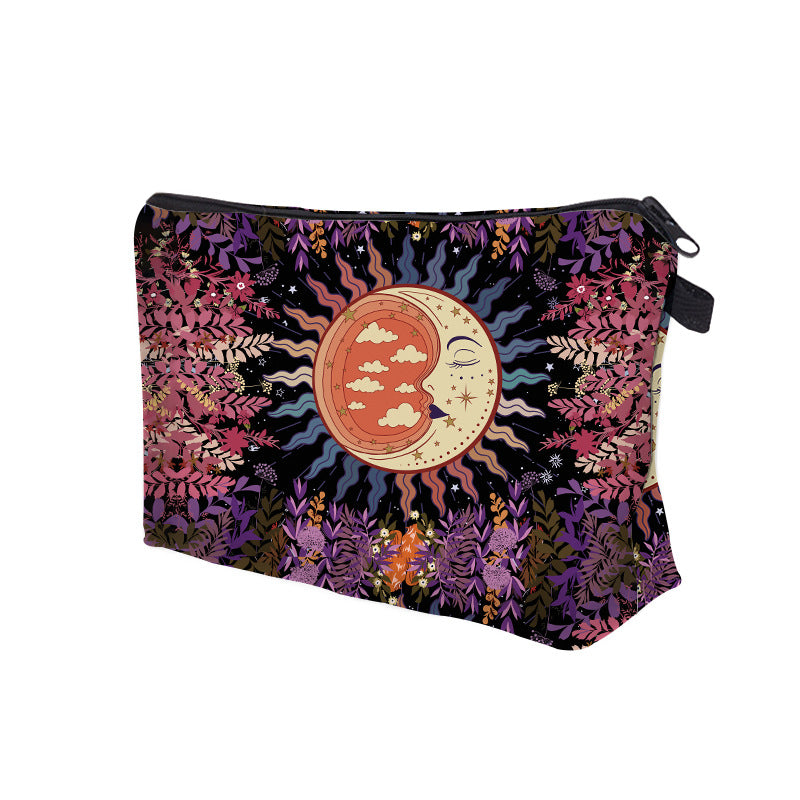 Trousse de maquillage Olivenorma à motif soleil, lune et étoiles