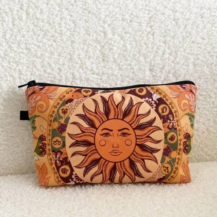 Trousse de maquillage Olivenorma à motif soleil, lune et étoiles