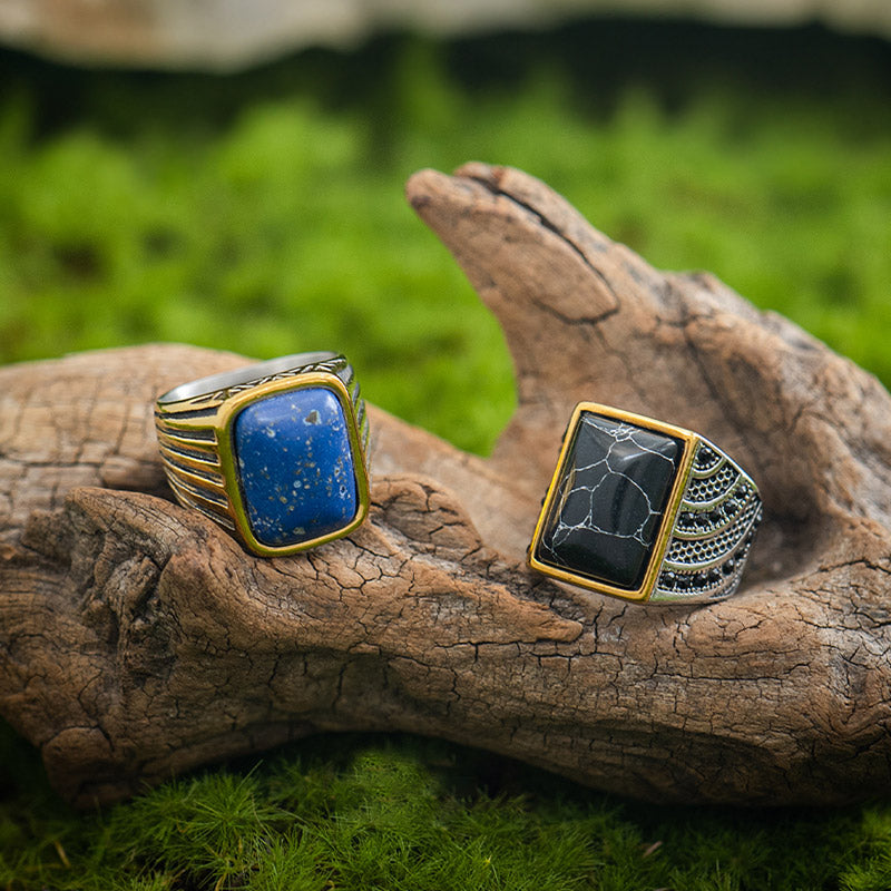 Bague en pierre précieuse de guerrier turc Olivenorma « Triumph Return »