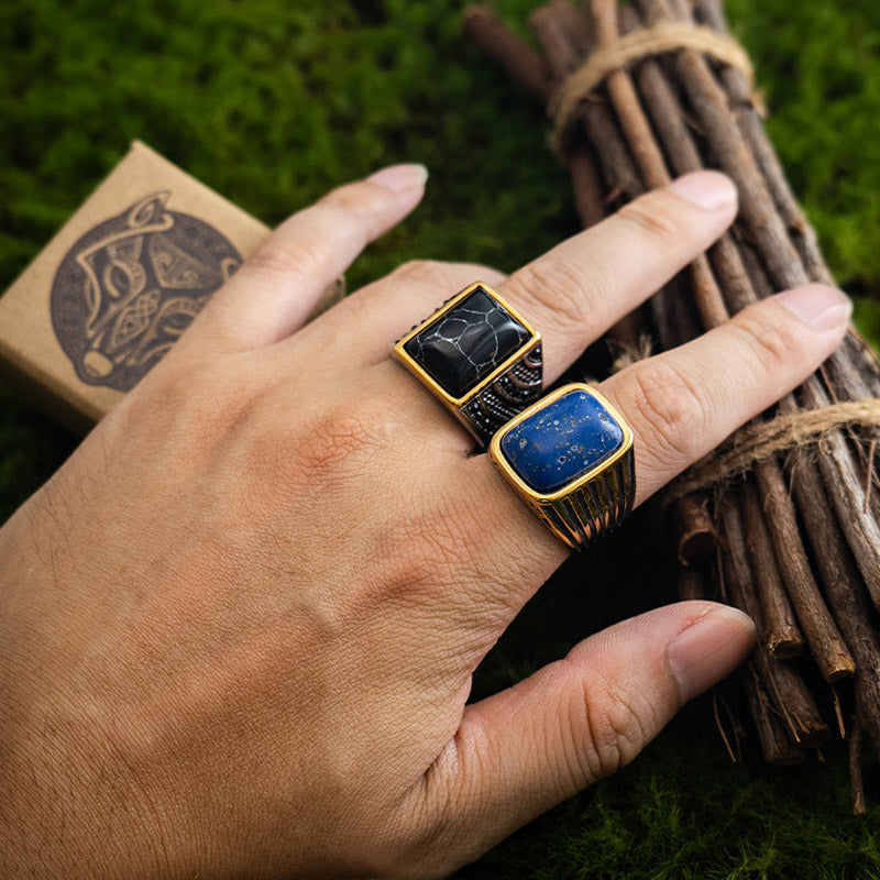 Bague en pierre précieuse de guerrier turc Olivenorma « Triumph Return »