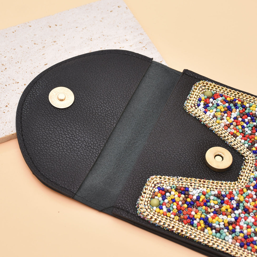 Sac pour téléphone portable Olivenorma en perles de style bohème avec motif Hamsa