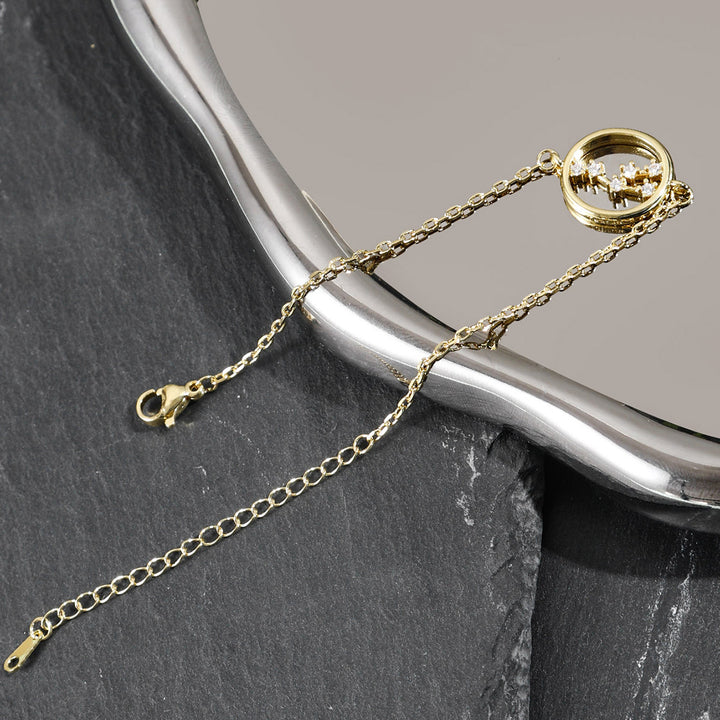 Bracelet astrologie du zodiaque en zircon blanc Olivenorma