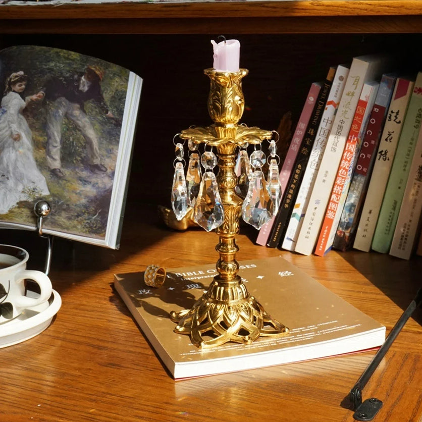 Bougeoir en laiton pour table à manger de mariage rétro Olivenorma