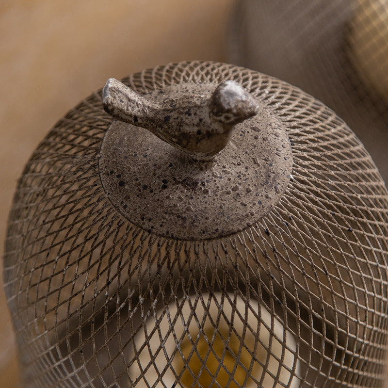 Bougeoir décoratif classique en forme de cage à oiseaux en fer Olivenorma