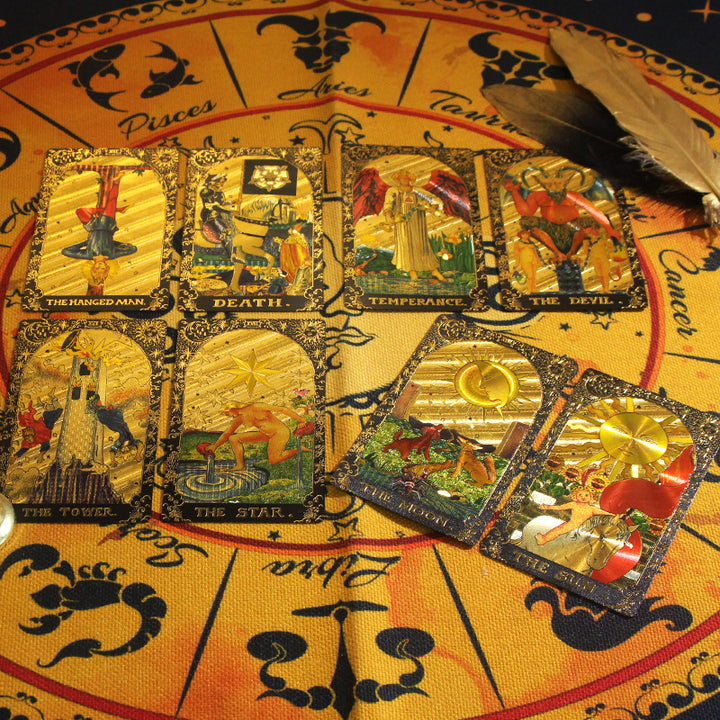 Coffret cadeau de divination de cartes de tarot étanches Olivenorma PET