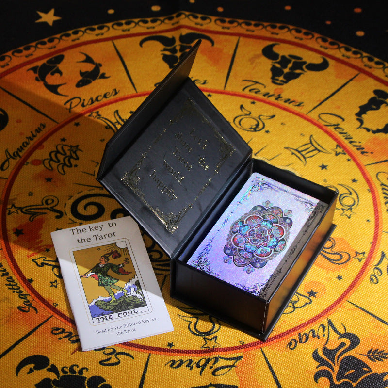 Carte de tarot imperméable en PVC à motif floral Olivenorma