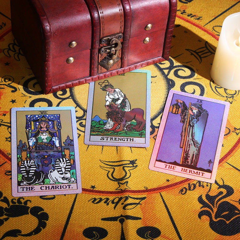 Carte de tarot imperméable en PVC à motif floral Olivenorma