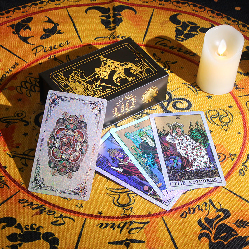 Carte de tarot imperméable en PVC à motif floral Olivenorma