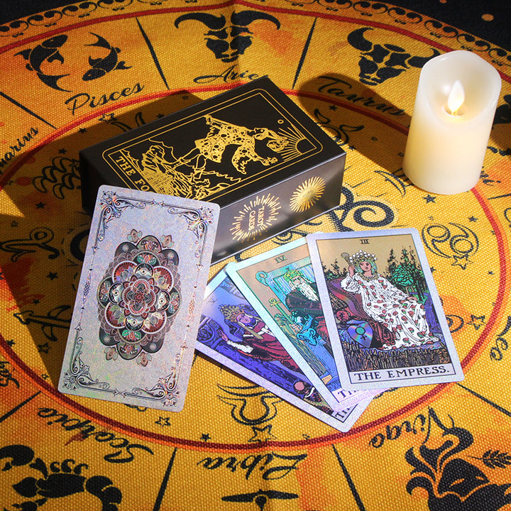 Carte de tarot imperméable en PVC à motif floral Olivenorma