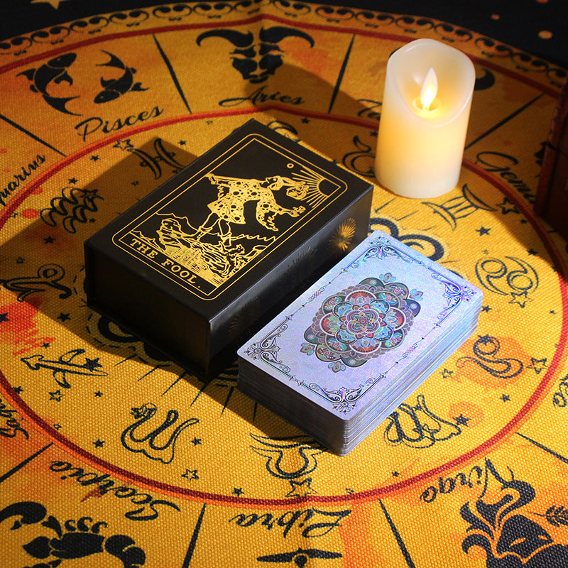 Carte de tarot imperméable en PVC à motif floral Olivenorma