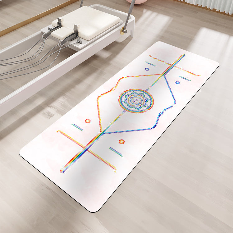 Tapis de yoga de fitness imprimé en couleur en caoutchouc PU Olivenorma