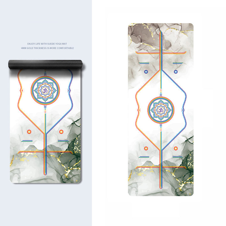 Tapis de yoga de fitness imprimé en couleur en caoutchouc PU Olivenorma