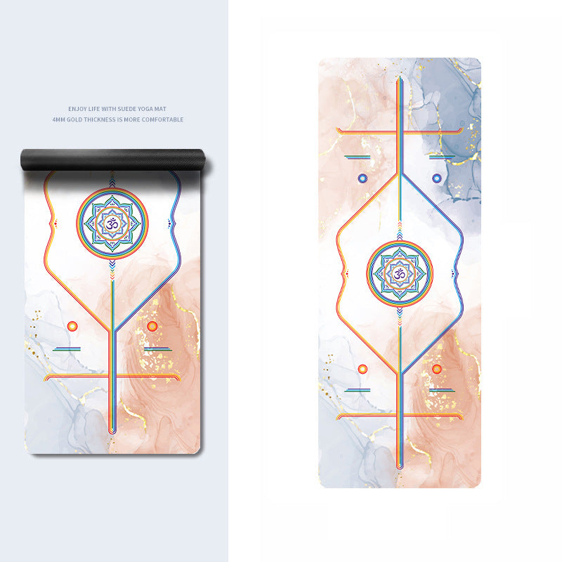 Tapis de yoga de fitness imprimé en couleur en caoutchouc PU Olivenorma