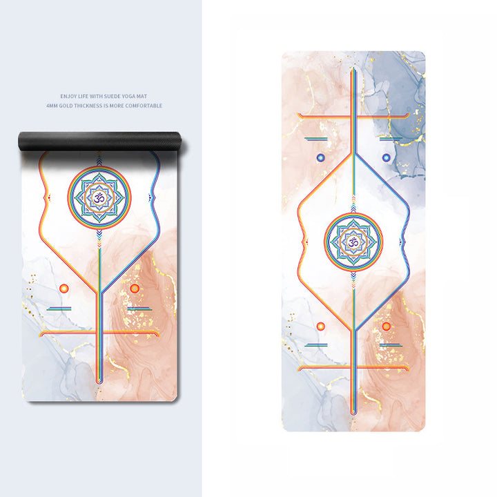 Tapis de yoga de fitness imprimé en couleur en caoutchouc PU Olivenorma