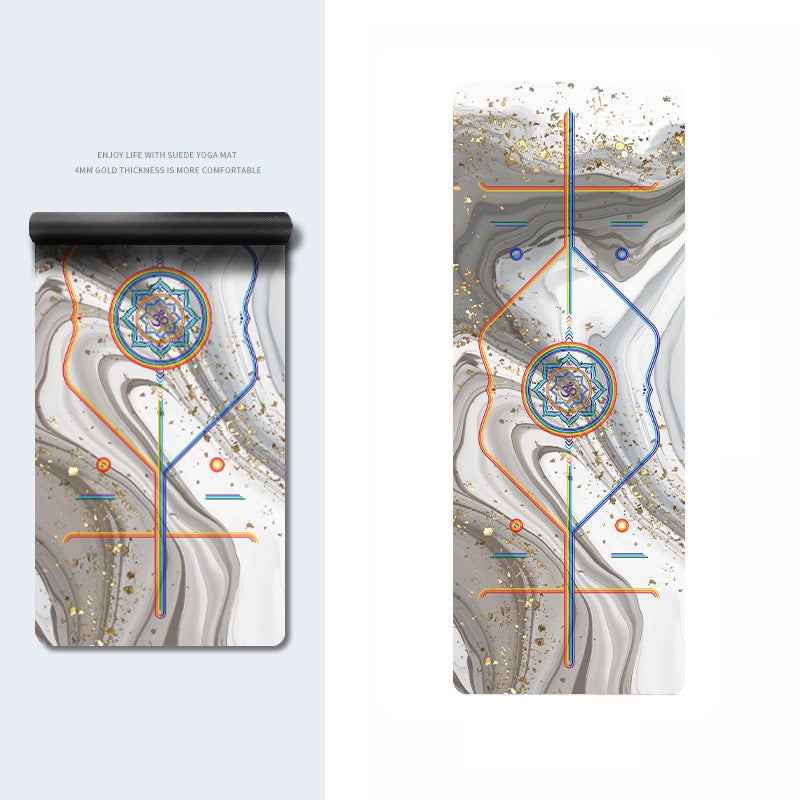 Tapis de yoga de fitness imprimé en couleur en caoutchouc PU Olivenorma