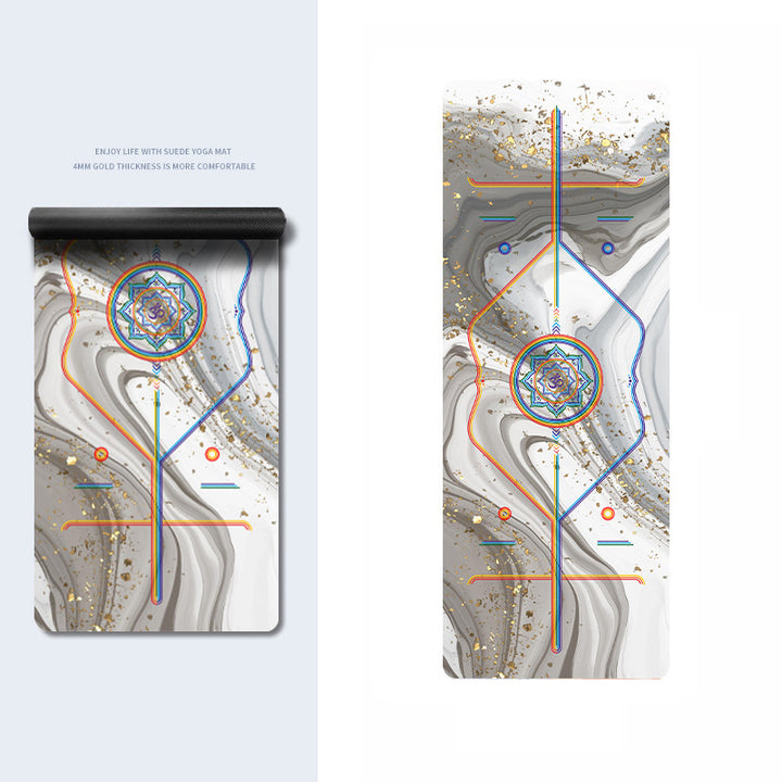 Tapis de yoga de fitness imprimé en couleur en caoutchouc PU Olivenorma