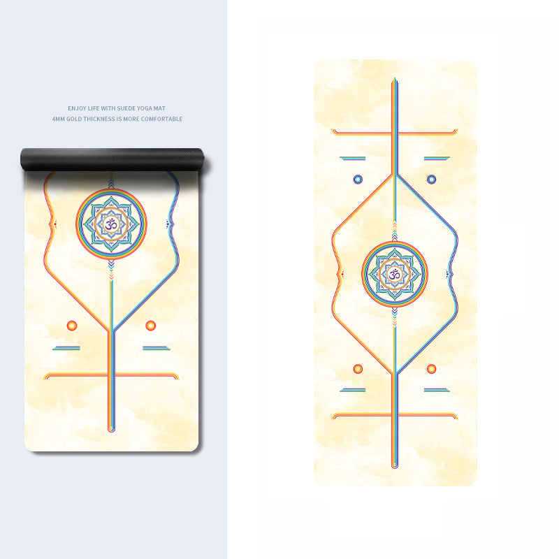 Tapis de yoga de fitness imprimé en couleur en caoutchouc PU Olivenorma