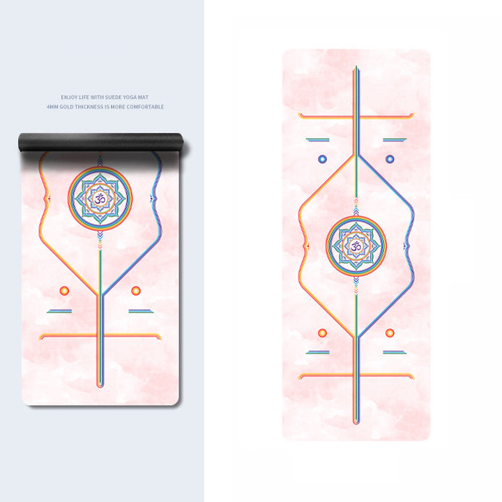 Tapis de yoga de fitness imprimé en couleur en caoutchouc PU Olivenorma