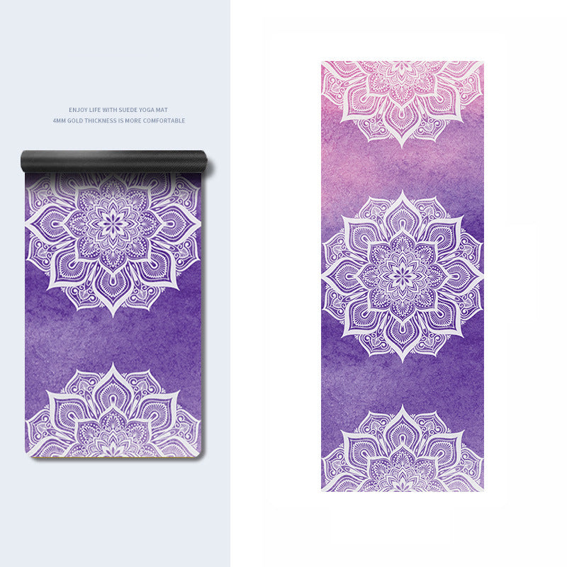 Tapis de yoga de fitness imprimé en couleur en caoutchouc PU Olivenorma