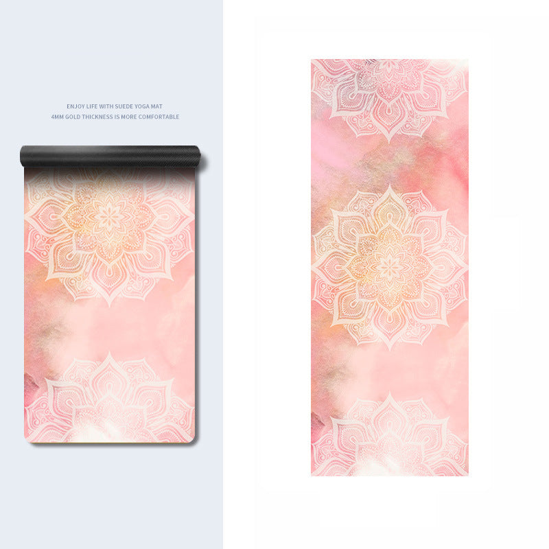 Tapis de yoga de fitness imprimé en couleur en caoutchouc PU Olivenorma