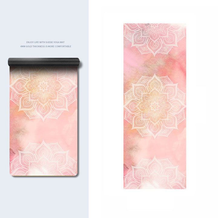 Tapis de yoga de fitness imprimé en couleur en caoutchouc PU Olivenorma