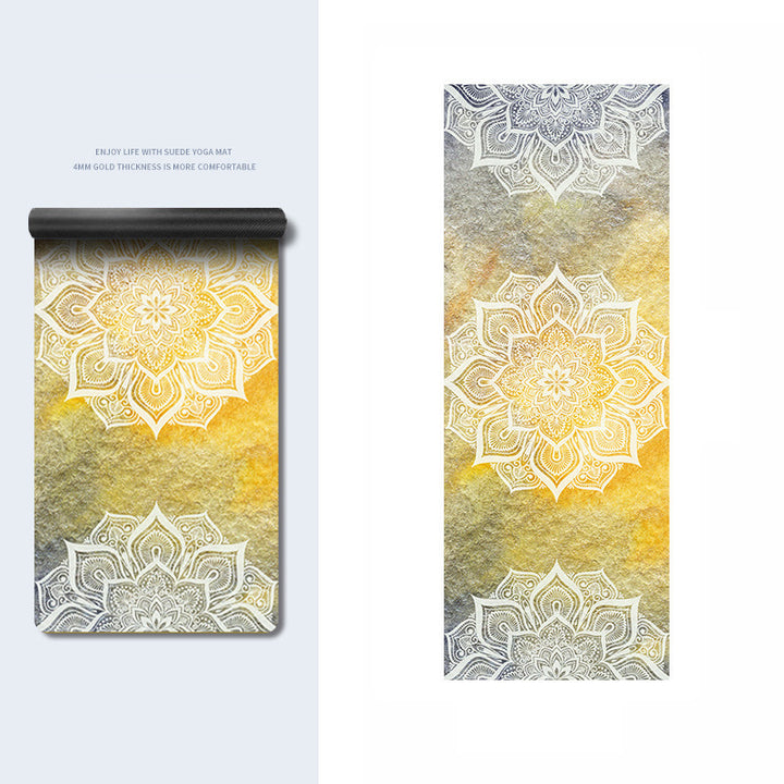 Tapis de yoga de fitness imprimé en couleur en caoutchouc PU Olivenorma