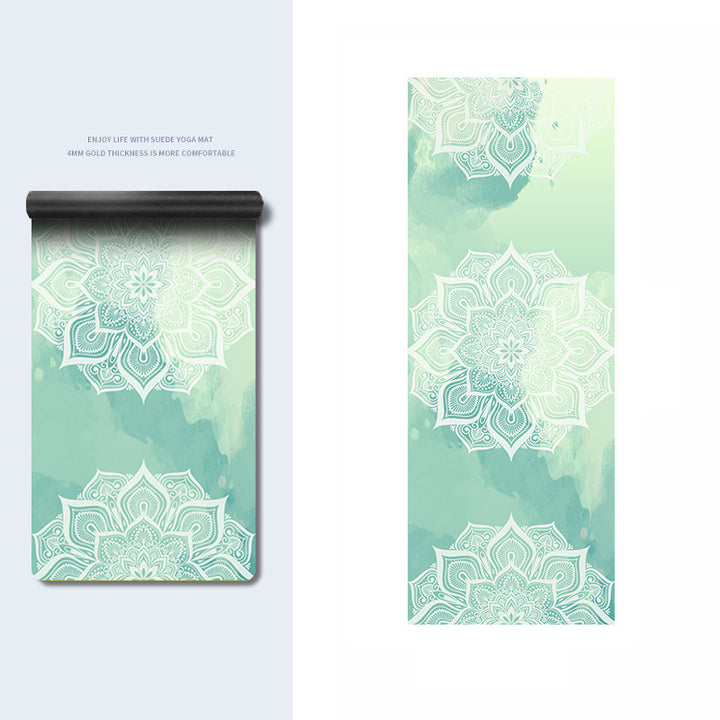 Tapis de yoga de fitness imprimé en couleur en caoutchouc PU Olivenorma