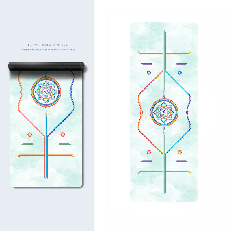 Tapis de yoga de fitness imprimé en couleur en caoutchouc PU Olivenorma