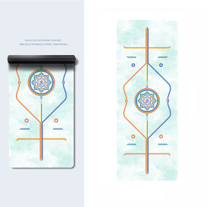 Tapis de yoga de fitness imprimé en couleur en caoutchouc PU Olivenorma