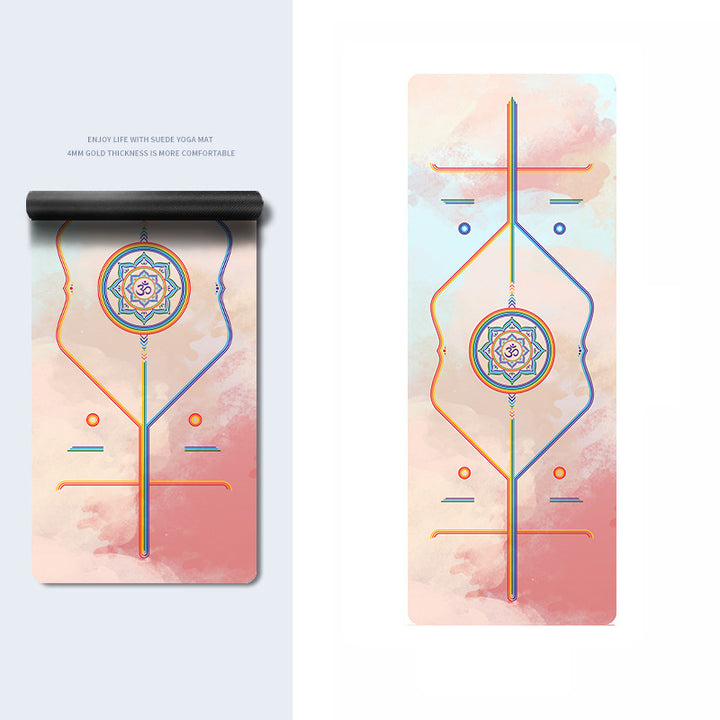 Tapis de yoga de fitness imprimé en couleur en caoutchouc PU Olivenorma