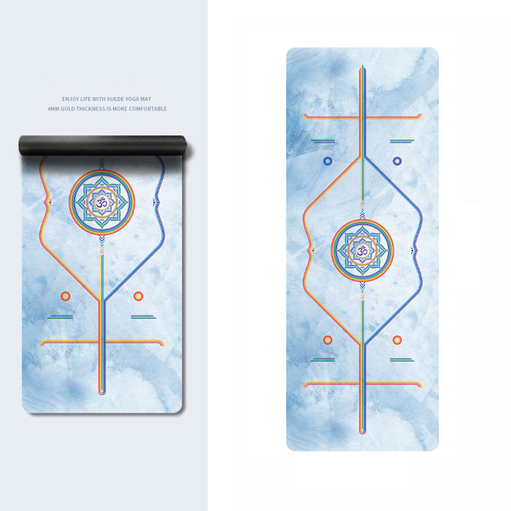 Tapis de yoga de fitness imprimé en couleur en caoutchouc PU Olivenorma