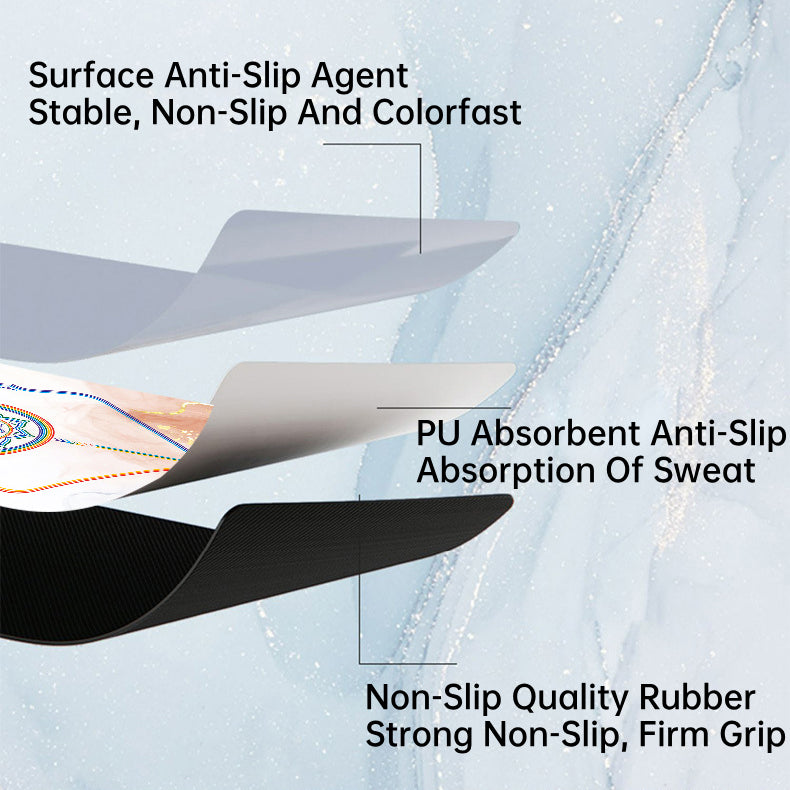 Tapis de yoga de fitness imprimé en couleur en caoutchouc PU Olivenorma