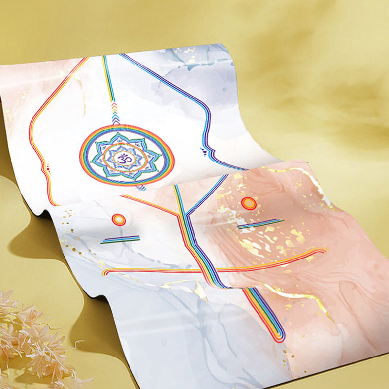 Tapis de yoga de fitness imprimé en couleur en caoutchouc PU Olivenorma