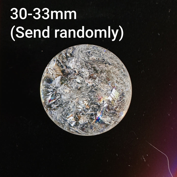 Boule de cristal polie transparente à haute fréquence naturelle Olivenorma - Cristal transparent n° 30-33 mm (envoi aléatoire) - image 2