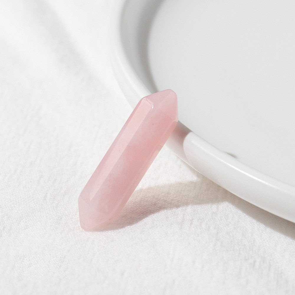 Colonne à double pointe en cristal naturel Olivenorma pour décoration de chakra