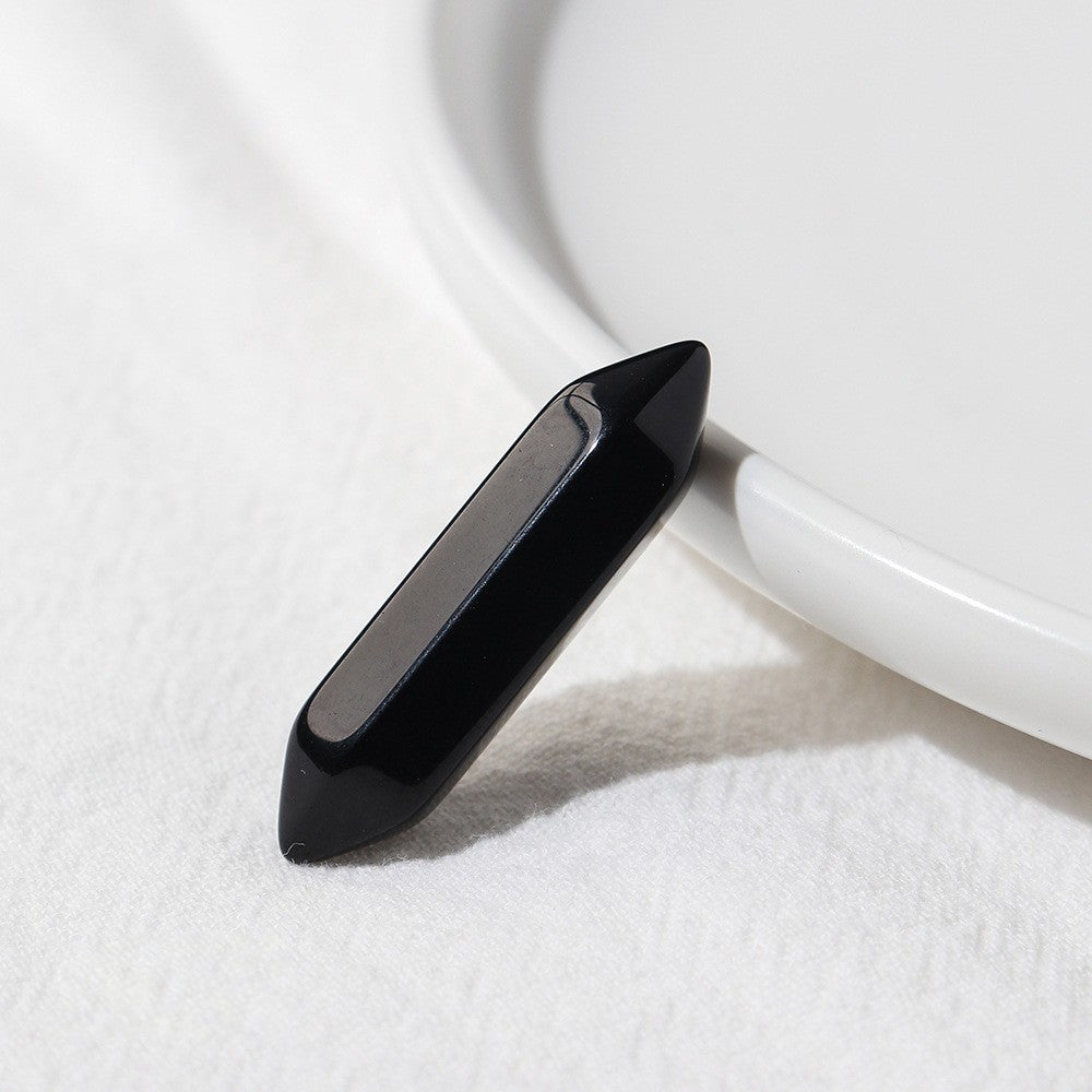 Colonne à double pointe en cristal naturel Olivenorma pour décoration de chakra