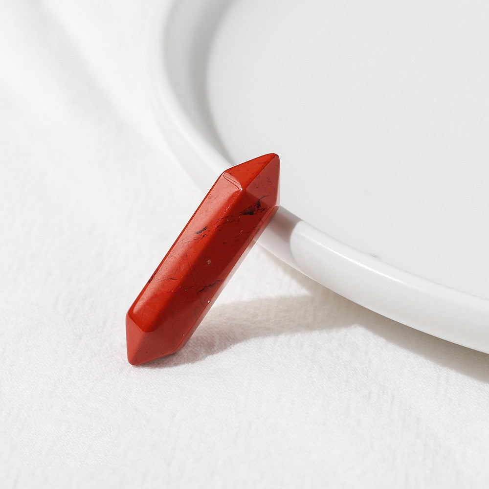 Colonne à double pointe en cristal naturel Olivenorma pour décoration de chakra