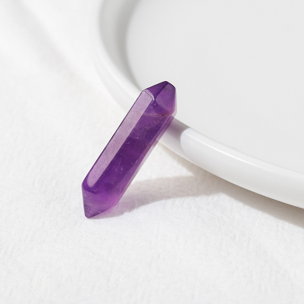 Colonne à double pointe en cristal naturel Olivenorma pour décoration de chakra