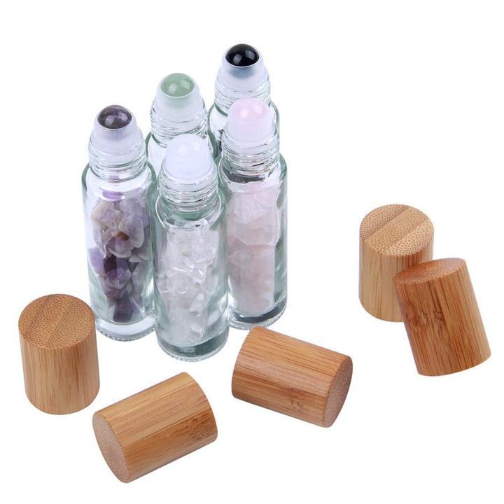 Bouteille à bille en pierres précieuses Olivenorma de 10 ml pour décoration de cristal de guérison