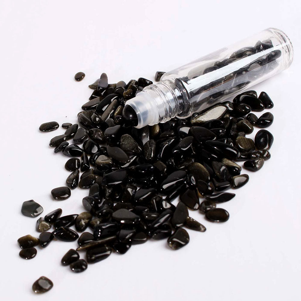 Bouteille à bille en pierres précieuses Olivenorma de 10 ml pour décoration de cristal de guérison