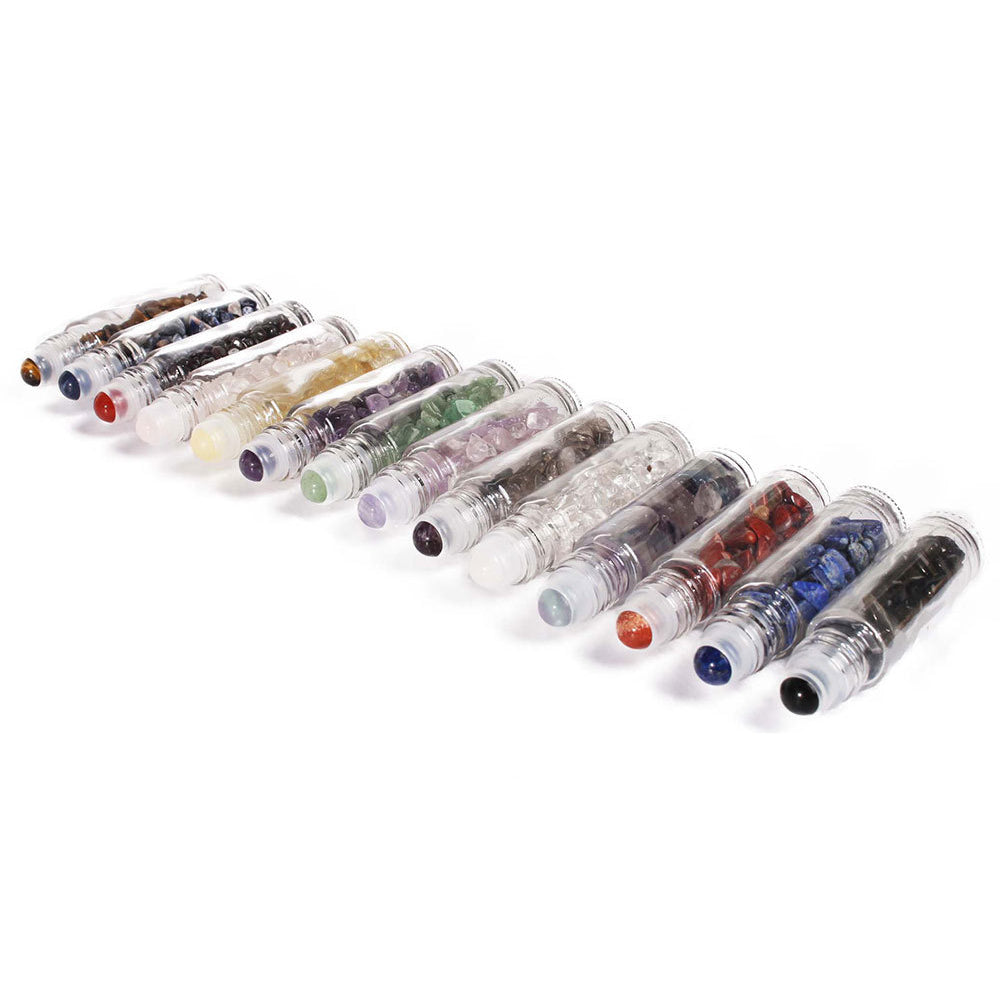 Bouteille à bille en pierres précieuses Olivenorma de 10 ml pour décoration de cristal de guérison