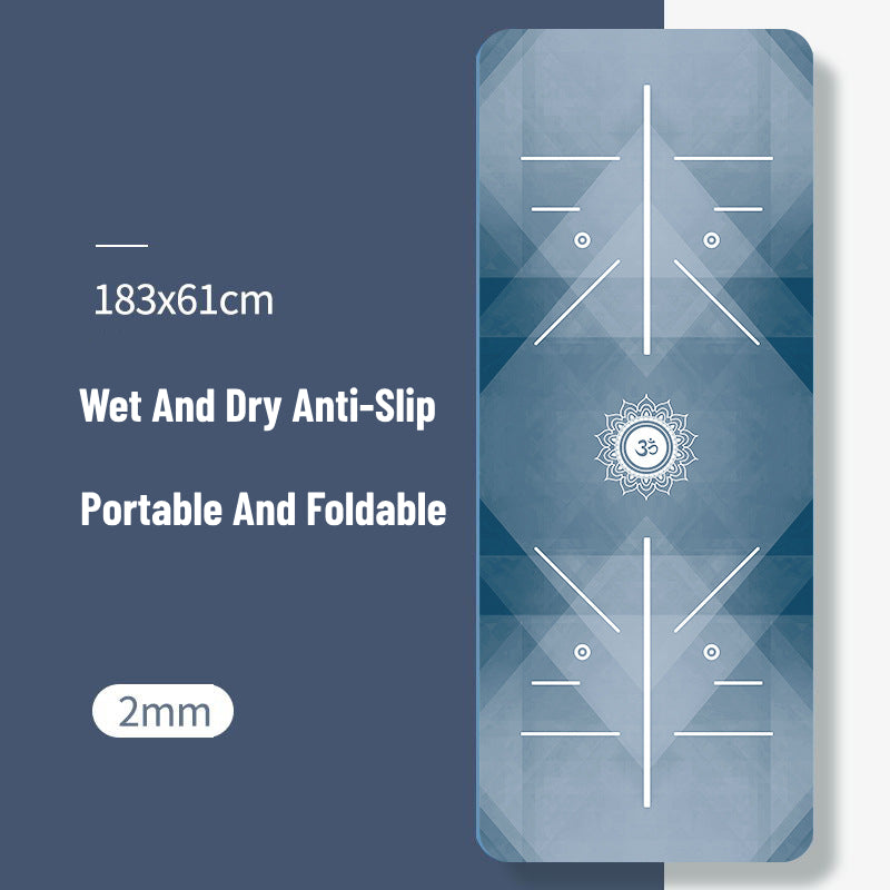 Tapis de yoga Om Lotus antidérapant pliable et portable Olivenorma