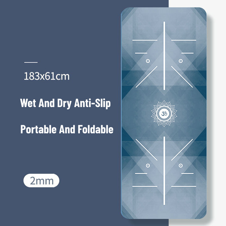 Tapis de yoga Om Lotus antidérapant pliable et portable Olivenorma