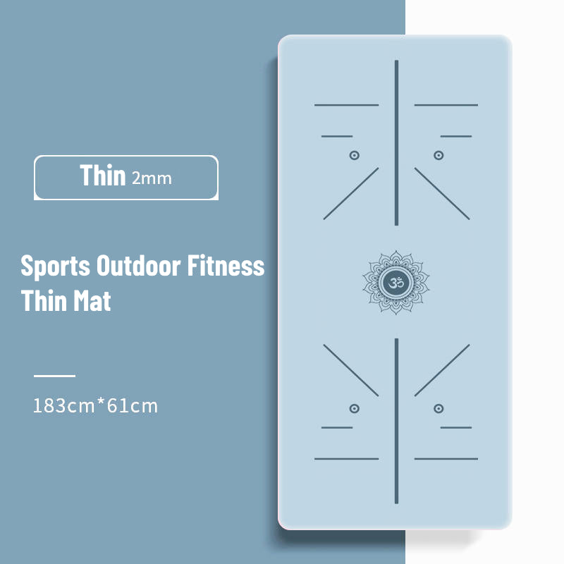 Tapis de yoga Om Lotus antidérapant pliable et portable Olivenorma