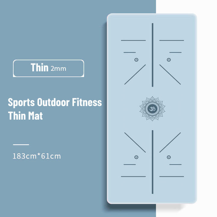 Tapis de yoga Om Lotus antidérapant pliable et portable Olivenorma