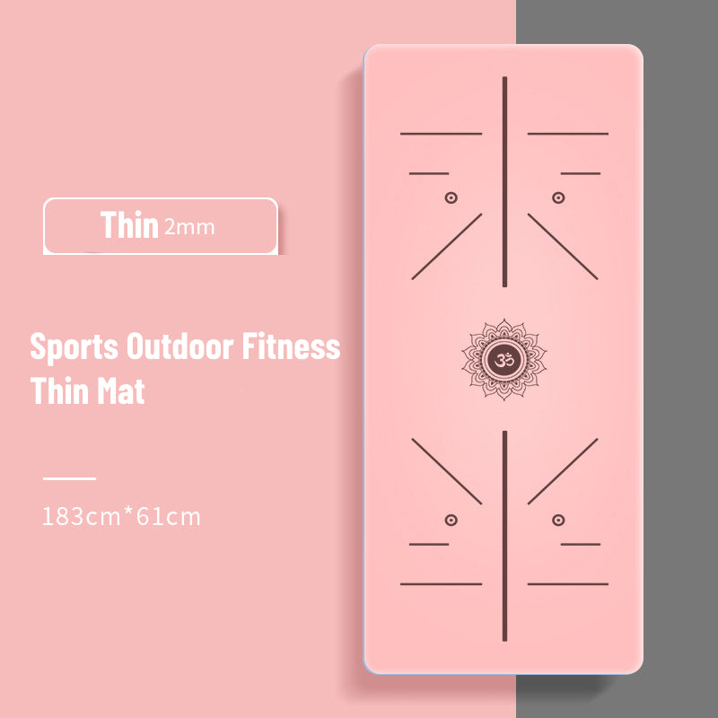 Tapis de yoga Om Lotus antidérapant pliable et portable Olivenorma