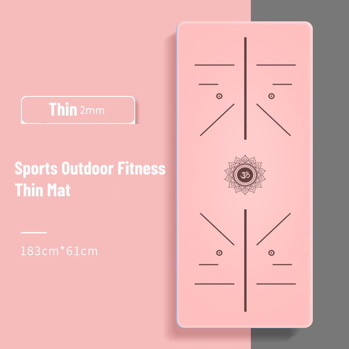 Tapis de yoga Om Lotus antidérapant pliable et portable Olivenorma